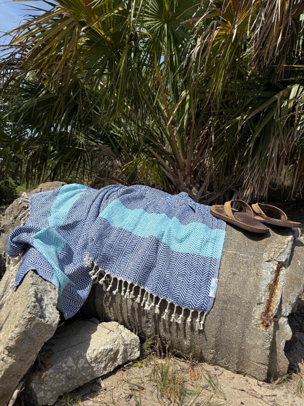Royal Rag Blue — Salt Rag™ Sand-Resistant Turkish Beach Towel